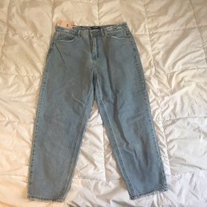 Missguided Petite Blue Riot High Waisted Jeans